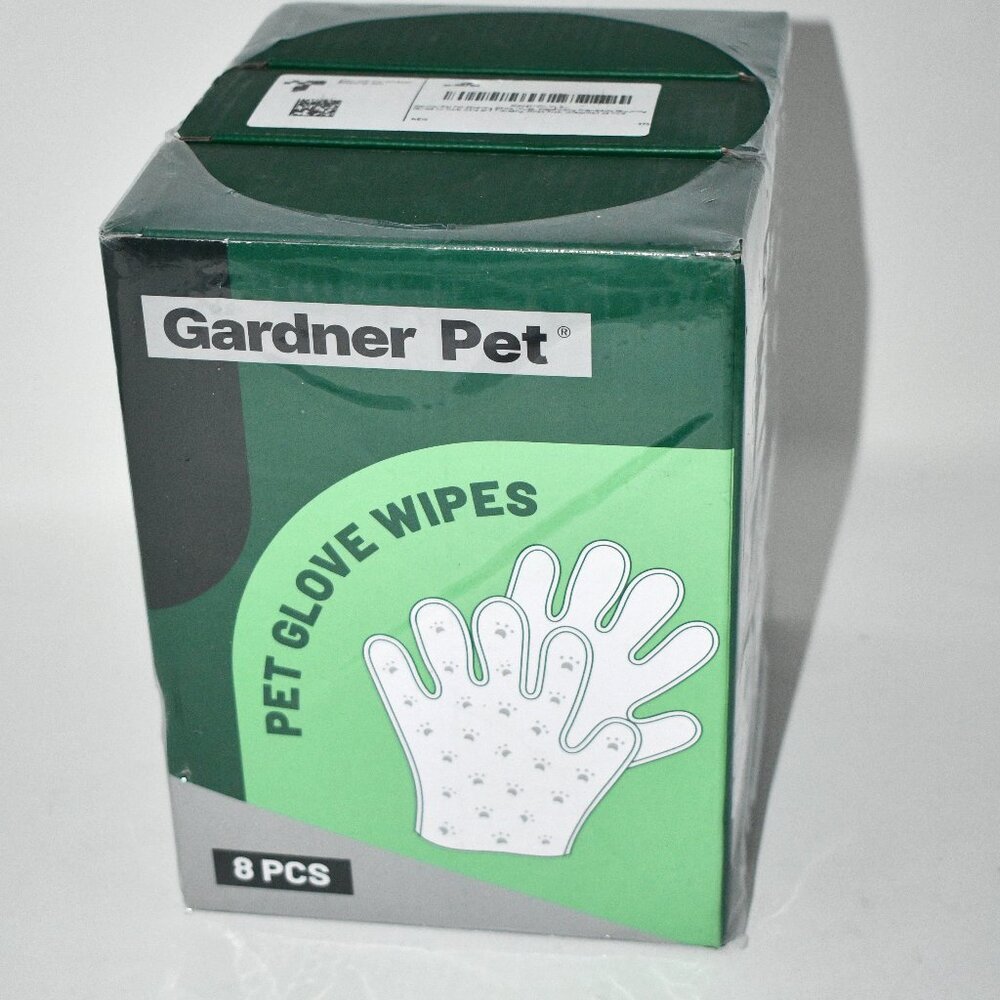 Gardner Pet Extra Thick Dog & Cat Glove Wipes, Unscented, 24 PCS, Grooming Paws,